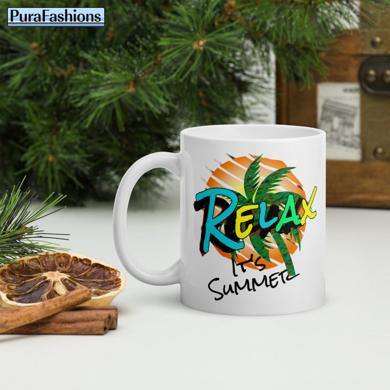 Relax Its Summer Coffee Mug | Purafashions.com 11Oz