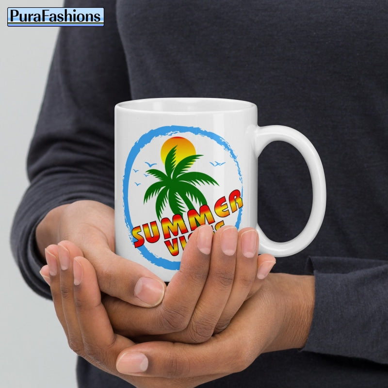 Summer Vibes Glossy Coffee Mug | Purafashions.com