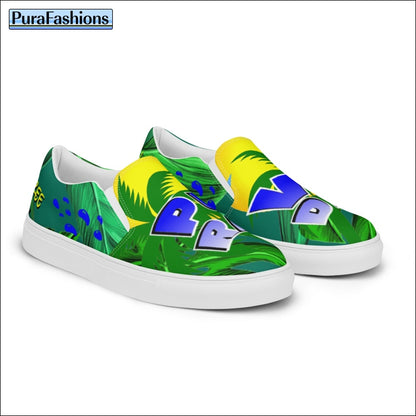 Women's Tropical Slip-On Canvas Shoes | PuraFashions.com