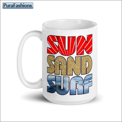 15 oz. Sun Sand Surf Coffee Mug | PuraFashions.com