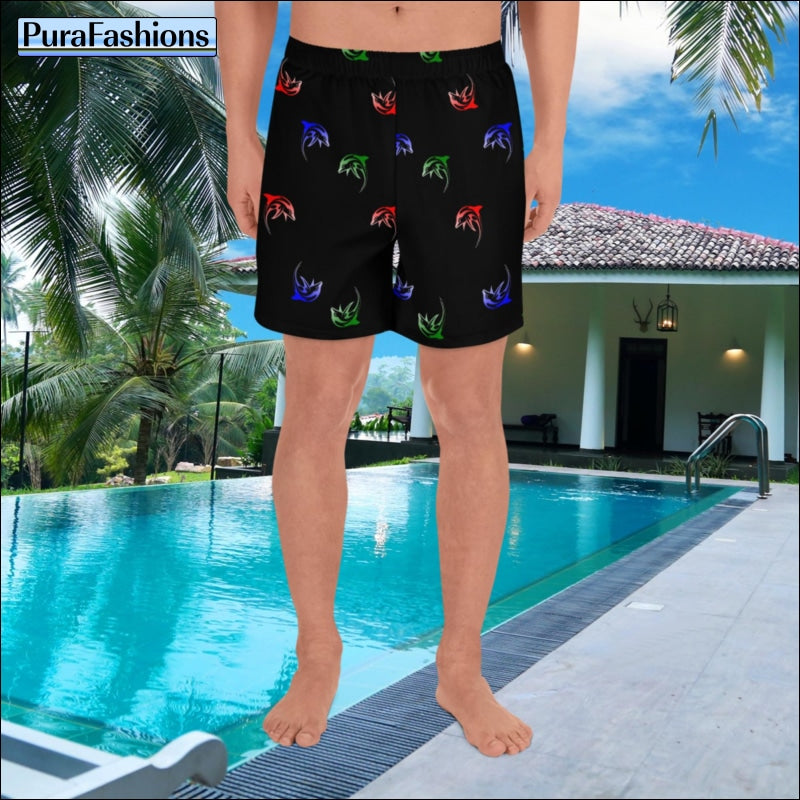Men's Dolphin Print Beach Shorts | PuraFashions.com