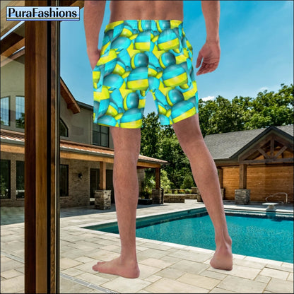 Men's Abstract Print Swim Trunks | PuraFashions.com