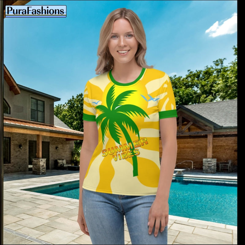Summer Vibes All-Over-Print Womens T-Shirt | PuraFashions.com