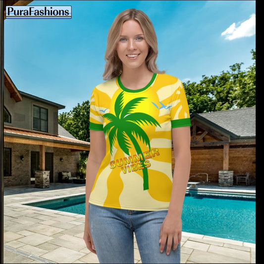 Summer Vibes All-Over-Print Womens T-Shirt | PuraFashions.com