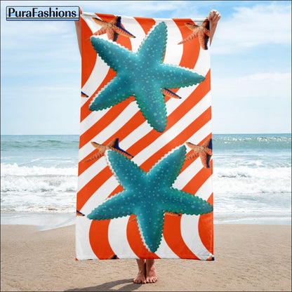 Starfish Orange Beach Towel | PuraFashions.com