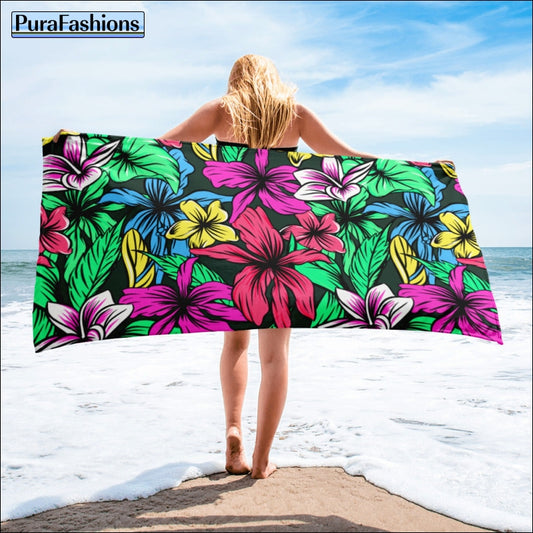 Floral Beach Towel | PuraFashions.com