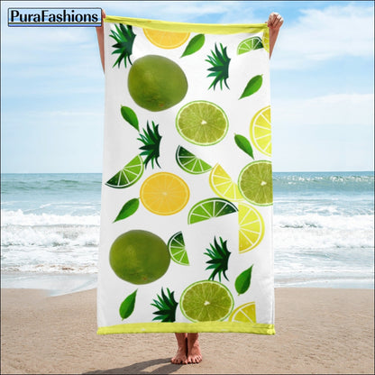 Citrus Print Beach Towel | PuraFashions.com