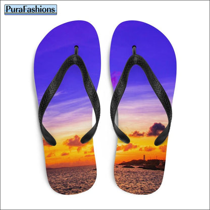 Beach Scene Flip Flops | PuraFashions.com