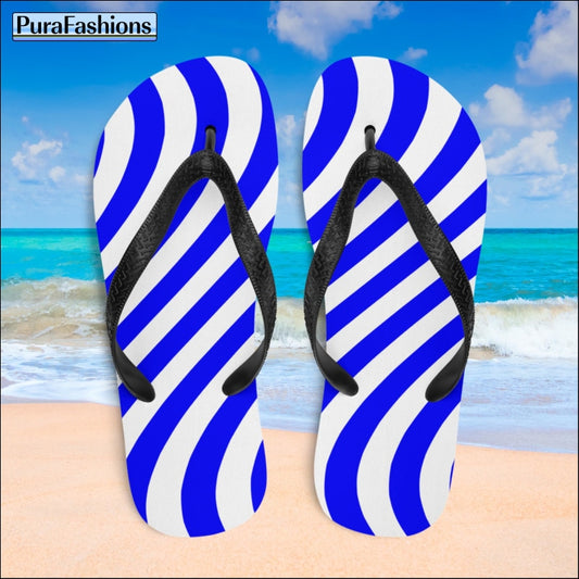Blue Wave Beach Flip Flops | PuraFashions.com