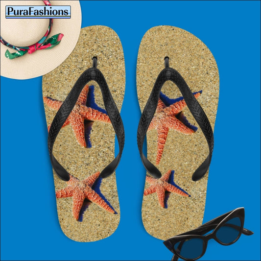 Beach Sand Print Flip Flops | PuraFashions.com