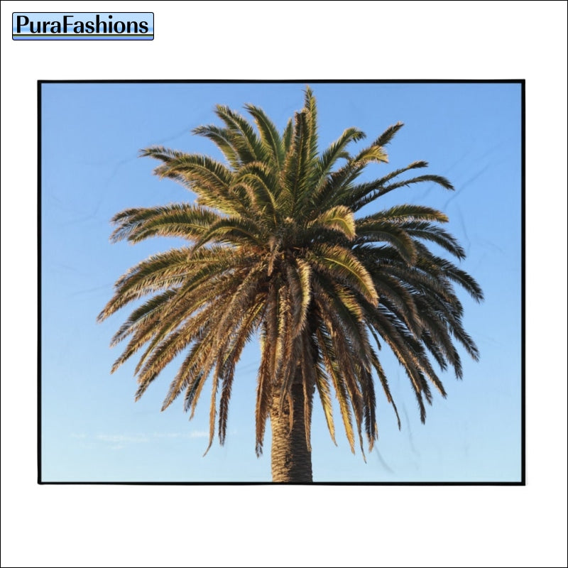 Palm Tree Print Throw Blanket | PuraFashions.com