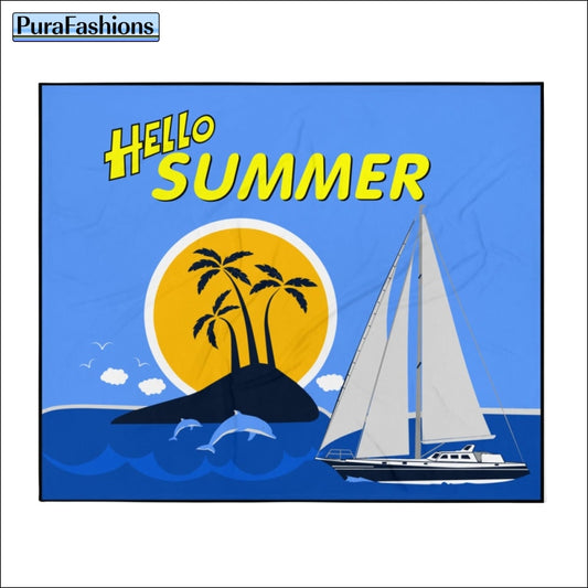 Hello Summer Throw Blanket | PuraFashions.com