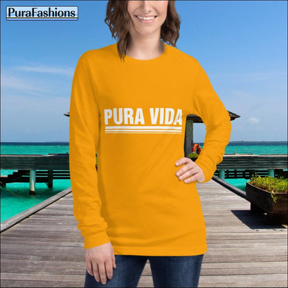 Unisex Long Sleeve Pura Vida T-Shirt | PuraFashions.com