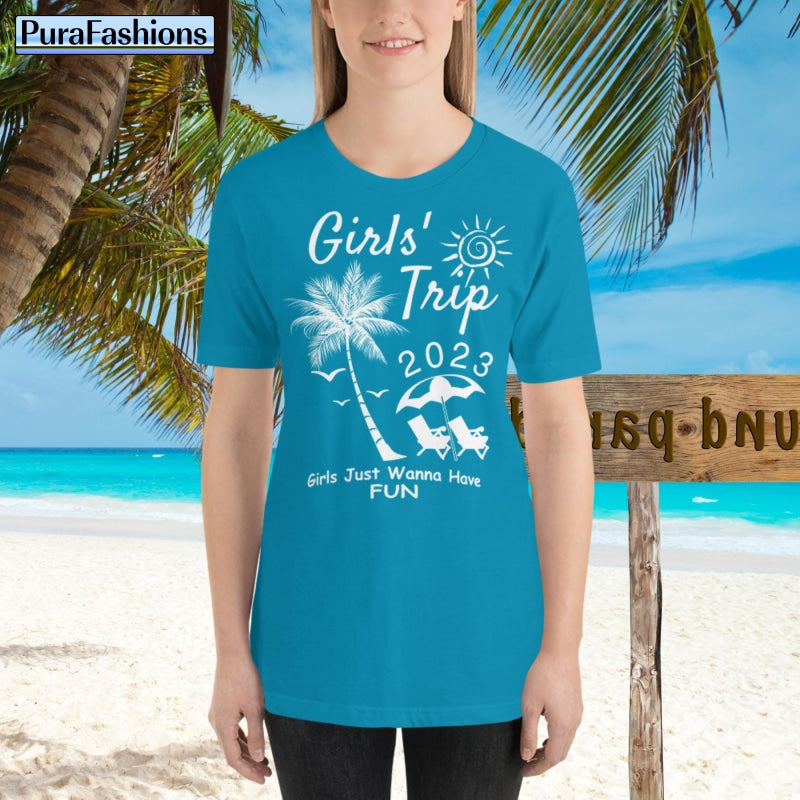 Girls Trip Beach T-Shirt | Purafashions.com Aqua / S