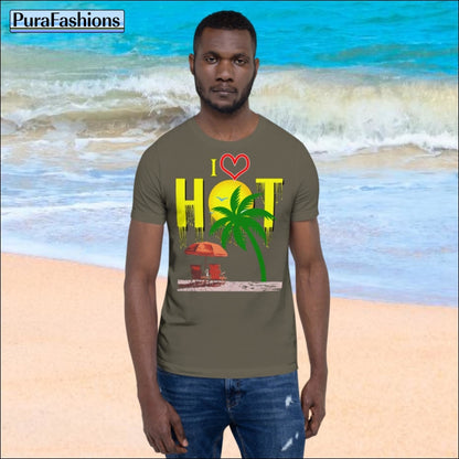 I Love Hot Unisex T-Shirt (8 Dark Colors) | PuraFashions.com