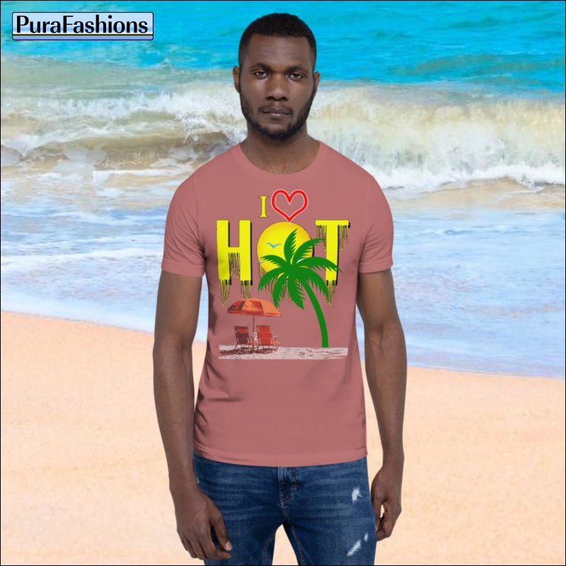 I Love Hot Unisex T-Shirt (8 Dark Colors) | PuraFashions.com
