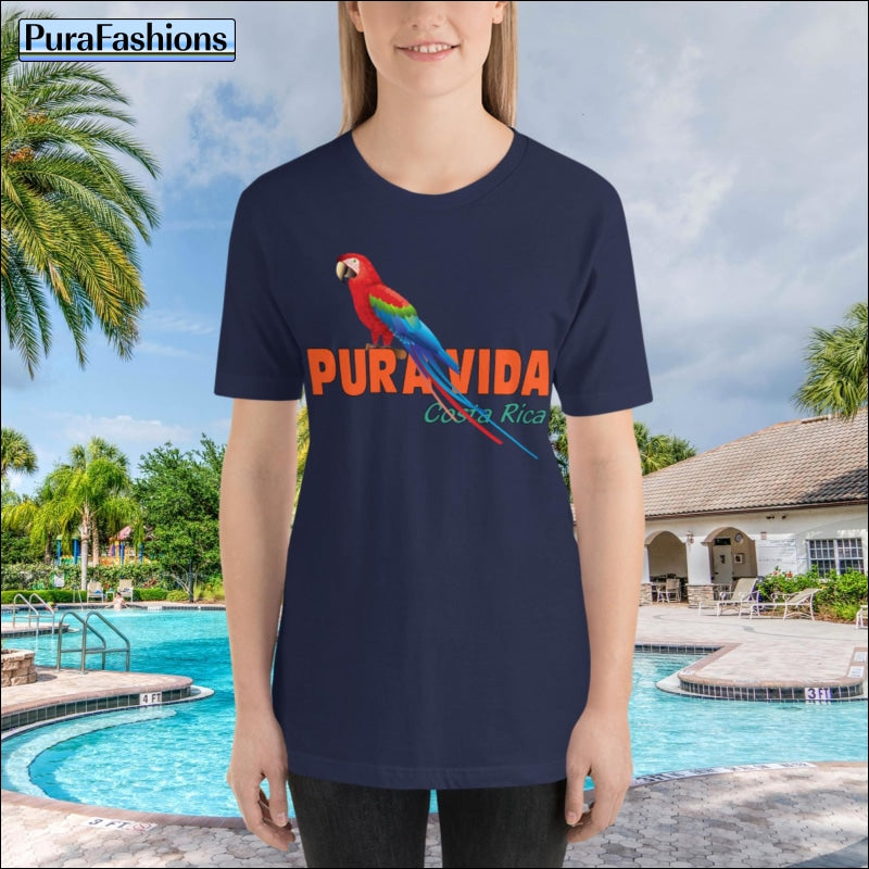 Unisex Pura Vida Parrot Dark T-Shirts | PuraFashions.com