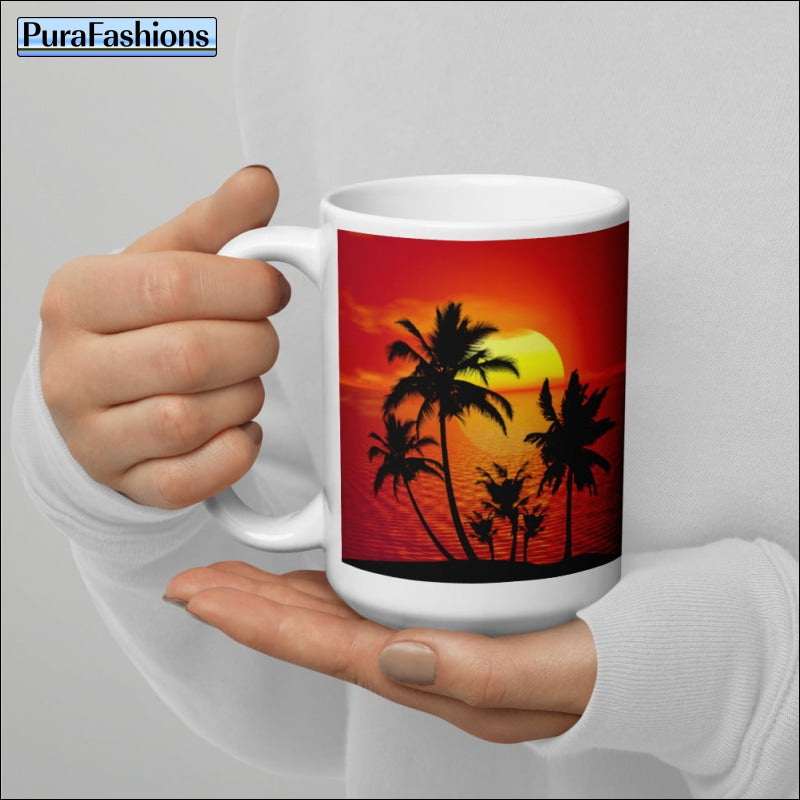 15 oz. Beach Sunset Coffee Mug | PuraFashions.com