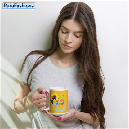 Hello Summer 15 oz. Coffee Mug | PuraFashions.com